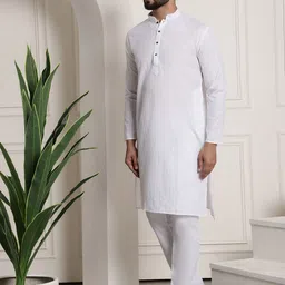 SOJANYA Mandarin Collar Regular Kurta with Churidar image 5