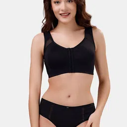 Soie Front Closure Full Coverage Non Padded Bra with High Waist Full Coverage Lingerie Set image 1