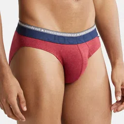 Jockey Men Red Solid Cotton Basic Brief image 5