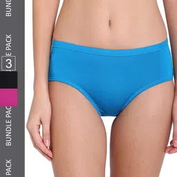 RedRose Women Plus Size Pack Of 3 Hipster Briefs I Touch 5 image 1