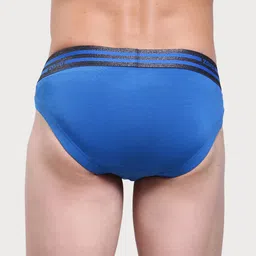 Zoiro Men Pack Of 2 Mid-Rise Basic Briefs SPORTSBRIEF-513ChineseRed+SkyDiver image 4