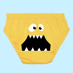 NUSYL Boys Pack Of 5 Graphic Printed Pure Cotton Basic Briefs image 4