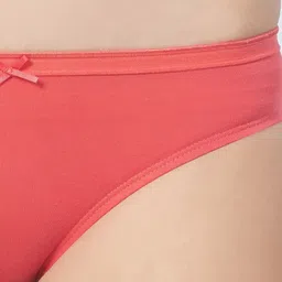 SOIE Women Mid Rise Medium Coverage Solid Colour Cotton Stretch Brief Panty image 2