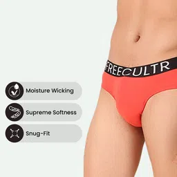 FREECULTR Pack Of 2 Organic Cotton Snug-Fit Anti-Odour Basic Briefs FC-CTN-B-CRL-WHT-02 image 5