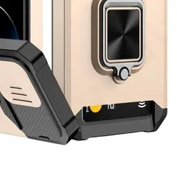 Luxury Kase LK177 Camera Slide Protection Ring Magnetic Kickstand iPhone 13 Back Case image 5