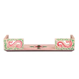 d'dass Pink Pine Wood Pooja Mandir Without Door By D Dass image 2