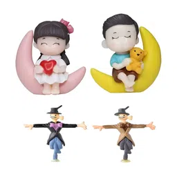 Sigaram White 2 Pieces Babys Sit on Moon Figurine Showpieces-image-15