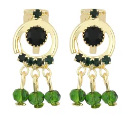 firstblush Ear Cuffs without Piercing Timeless and Classic Cuff Earrings for Women (G1030s) (Green) image 1