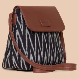 ZOUK Geometric Printed Structured Sling Bag-picture-27