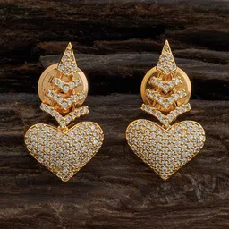 Kushal's Fashion Jewellery Gold-Plated Classic Drop Earrings-picture-42