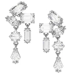 SWAROVSKI White Contemporary Drop Earrings-picture-32