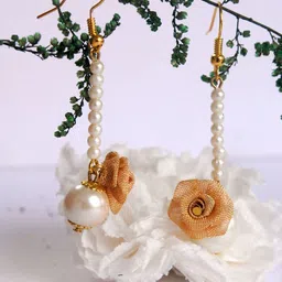 BeAbhika Beaded Floral Shaped Drop Earrings-picture-33
