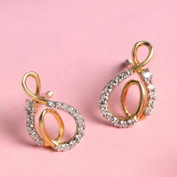 Clara Gold-Plated Sterling Silver Contemporary Studs Earrings-picture-17