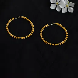 BeAbhika Circular Beaded Hoop Earrings-picture-23