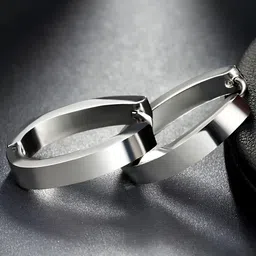 KARISHMA KREATIONS Silver-Plated Circular Hoop Earrings-picture-11