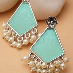 KARATCART Silver-Plated Drop Earrings-picture-26