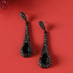 SOHI Contemporary Artificial Stones Drop Earrings-picture-13