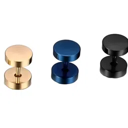 KARISHMA KREATIONS Set Of 3 Stainless Steel Studs Earrings-picture-35