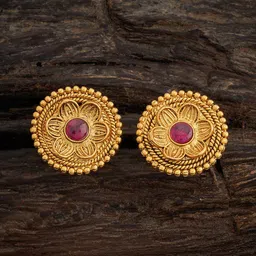Kushal's Fashion Jewellery Gold Plated Studs Earrings image 1