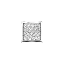 ORIONZ Men 925 Sterling Silver Silver-Plated Square Shaped Stud Earring-picture-36