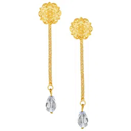 Vighnaharta Gold-Toned Floral Studs Earrings-picture-28