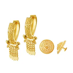 Vighnaharta Gold-Toned Floral Studs Earrings-picture-20