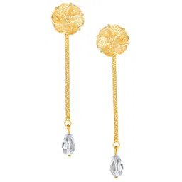 Vighnaharta Gold-Plated Removable Chain Drop Studs Earrings-picture-35