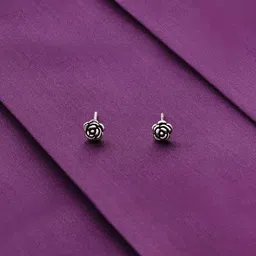 KAI JEWEL 92.5 Sterling Silver Rhodium-Plated Contemporary Stud Earrings-picture-12