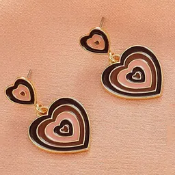 EL REGALO Gold-Plated Heart Shaped Drop Earrings-picture-35