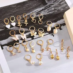 EL REGALO Set Of 12 Contemporary Studs Earrings-image-63