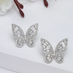 YouBella Silver Plated Contemporary Studs Earrings-picture-25