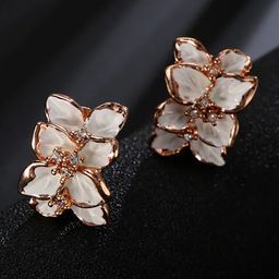 YouBella Gold-Plated Stone-Studded Floral Studs Earrings-picture-20