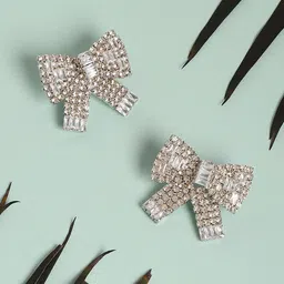 SOHI Silver-Plated Contemporary Studs Earrings-picture-38