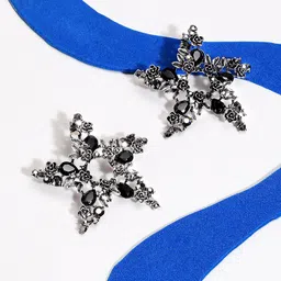 SOHI Silver-Plated Contemporary Studs Earrings-picture-17