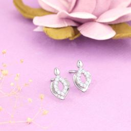 GIVA 925 Sterling Silver Rhodium-Plated Zircon Studded Contemporary Studs-picture-33
