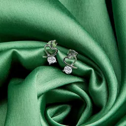 GIVA 925 Sterling Silver Rhodium Plated Mini Heart Drop Earrings-picture-25