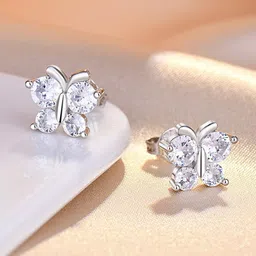 Jewels Galaxy Silver-Plated Contemporary Stud Earrings-picture-22