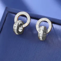 Jewels Galaxy Silver-Plated CZ-Studded Studs Earrings-picture-25