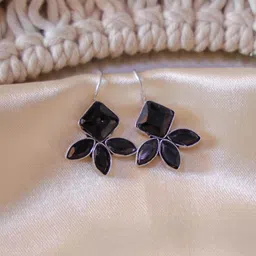 Ozanoo Silver Plated Classic Drop Earrings image 1