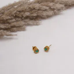 Ruby Raang Gold-Plated Classic Studs Earrings-picture-35