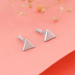 GIVA Rhodium Plated Sterling Silver Studs Earrings-picture-35