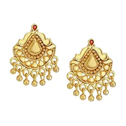 Vighnaharta Gold-Plated Contemporary Drop Earrings-picture-16