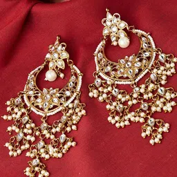 Fida Gold-Plated Crescent Shaped Chandbalis Earrings-picture-11