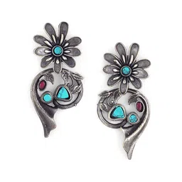 EL REGALO Grey Floral Drop Earrings-picture-20