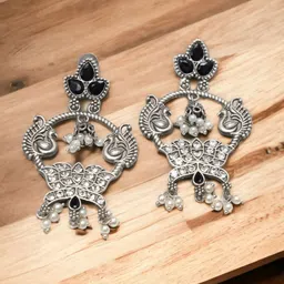 Ozanoo Silver-Plated Classic Drop Earrings-image-79