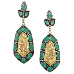 Runjhun Kundan-Studded Classic Drop Earrings-picture-10