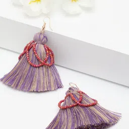 AVANT-GARDE PARIS Lavender Teardrop Shaped Drop Earrings-picture-23