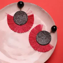 Sangria Gold Plated Drop Earrings-picture-38