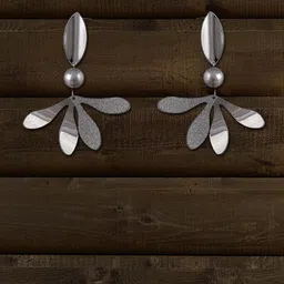 Adwitiya Collection Silver-Plated Floral Drop Earrings-picture-27