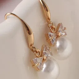 OOMPH Women Floral Drop Earrings-image-4